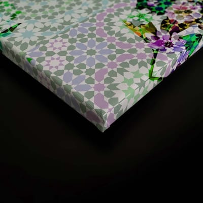 Canvas print DD120346 mosaic garden 1 A.S. Création 0,9 x 0,6 m Groen Kantoor Hal/Gang Keuken Slaapkamer Woonkamer