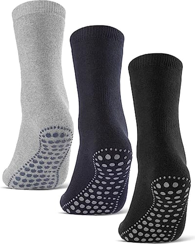 Malinsi® Sokken Antislip 3-Pack - 3 Paar Noppen Design maat 36-41 - Huissokken Dames en Heren anti slip - Gripsokken voor Yoga Pilates Ballerina Ballet - Fietssokken Wielrensokken Fiets tennissokken & Voetbal