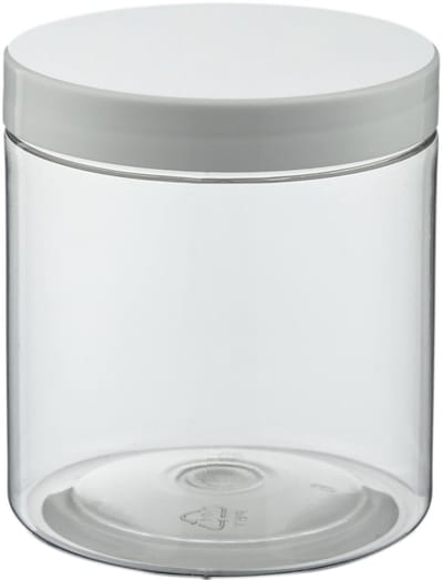 Lege plastic potje 250 ml PET transparant - met witte deksel - set van 10 stuks - Navulbaar - Leeg