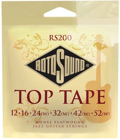 Rotosound RS200 Monel Flatwound Jazz Gitaarsnaren voor Elektrische Gitaar (12-52)