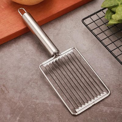 Creatieve Tomaat Aardappel Snijmachine Roestvrijstalen Hamsnijder Handmatige Keukenmachines Fruit Kiwi Gereedschap Nieuwe Keukenaccessoires zilver