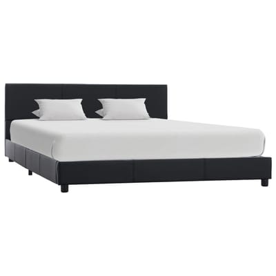 vidaXL - Bedframe - kunstleer - zwart - 140x200 - cm