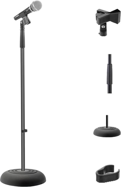 Verstelbare Microfoonstandaard tot 152 cm - Lichtgewicht Vloerstandaard voor Muzikanten