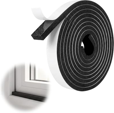 Zelfklevende schuimafdichtingstape, 15mm breed x 5mm dik, ideaal voor isolatie van deuren en ramen, 5M per rol