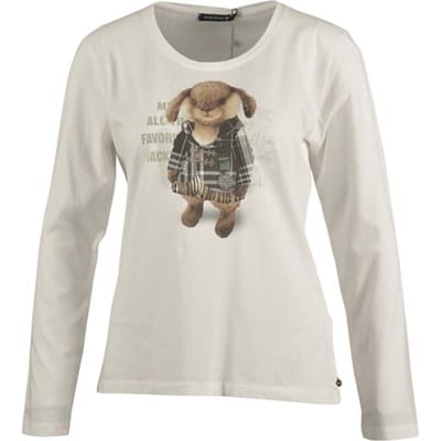 River Woods Crew Neck Tee Ls + Deco White Maat: XS | Longsleeves Outlet | Dames | Wit