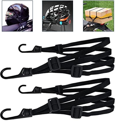 Elastische Spanbanden met Haken - 2 Stuks voor Motorfiets en Fiets - Perfect voor Bagagespanning (60cm)