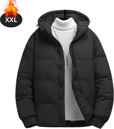 Livano Winterjas - Parka - Heren - Winter - Jas - Volwassen - Stijlvol - Zwart - XXL