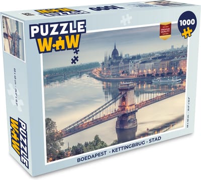Puzzel Boedapest - Kettingbrug - Stad - Legpuzzel - Puzzel 1000 stukjes volwassenen
