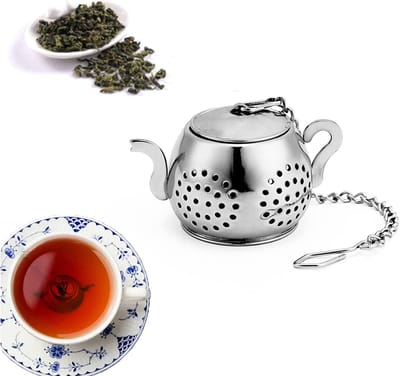 Thee Infuser voor Losse Thee, RVS Theefilter en Zeef voor Perfecte Theebrouwing, Set van 2 Stuks