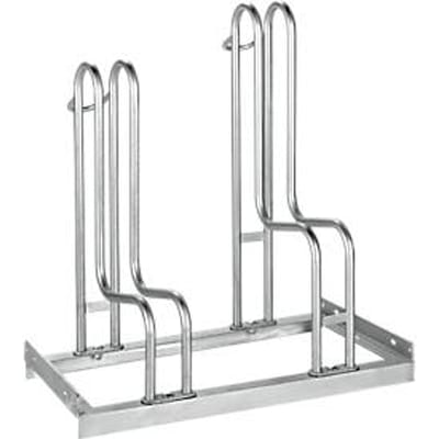 Fietsenrek, 1-zijdig, voor banden tot B 55 mm, B 700 x D 1850 x H 740 mm, staal thermisch verzinkt, 2 parkeerplekken, ongemonteerd