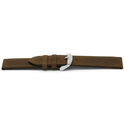 Horlogeband H329 Kayak Bruin Leder 22x22mm