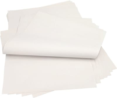 1x 10 kg Inpakpapier cellulose 50 cm x 375 cm wit 1/4 vellen