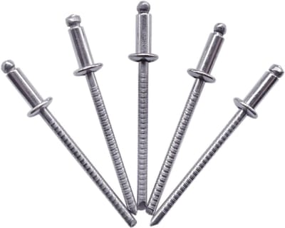 Blinde Klinknagels - Popklinknagels Blindklinknagels - Metaal Verbinden - Gegroefde Doorn - 32 x 6 mm - Roestvrij Staal