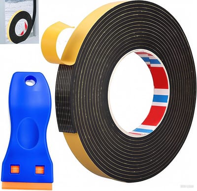 Dailygoods- Afdichtingstape Hittebestendig - Zelfklevend - Isolatietape - Neopreen - 5 Meter - 3 mm x 10 mm