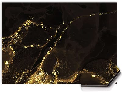 KitchenArt - Gilded Marble Spatscherm - 60x30 cm - Spatscherm Achterwand Keuken - Spatwand Keuken