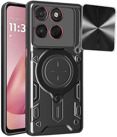 Hoesje geschikt voor Motorola Moto G67 Power/G57 Power - Techsuit CamGuard Pro Back Cover - Zwart