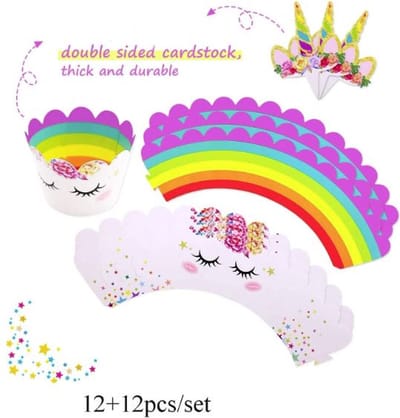 cup cake / unicorn / eenhoorn / versiering / omhulzing / topper / verjaardag / feest / decoratie