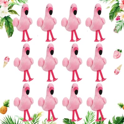 612 Stuks Mini Knuffel Flamingo 15cm Flamingo Pluche Speelgoed Bulk Voor Verjaardagsfeestje Bedankje Goodie Bag Zomer Kerstboom Decoratie
