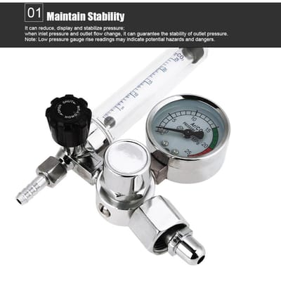 0 25MPa Argon Flowmeter Drukregelaar Manometer Voor Las Mig Tig Lassen G5 8 zwart