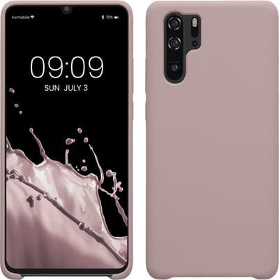 kwmobile telefoonhoesje geschikt voor Huawei P30 Pro - Hoesje met siliconen coating - Smartphone case in licht oudroze