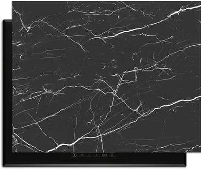 KitchenArt - Obsidian Marble - Inductie Beschermer - 76x51.5 cm - Kookplaat Beschermer - Luxe Afdekplaat Inductieplaat - Anti-slip & Oprolbaar - Beschermmat Inductiekookplaat