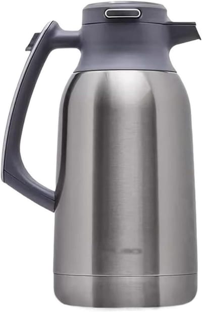 Thermoskan Koffiepot - Warme Dranken Dispenser - Dranken Warm Houden - Zevenlaags Temperatuur Vergrendeling - 2 Liter Capaciteit - Zilver