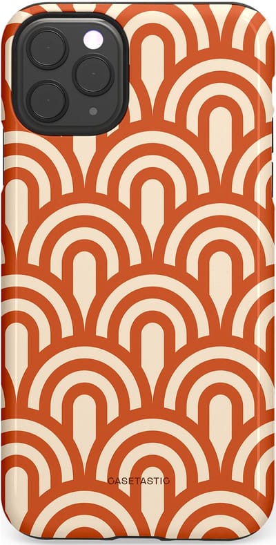 Casetastic hoesje geschikt voor Apple iPhone 11 Pro Max - Dubbellaagse bescherming - Oranje Bogen Parade - Fashion Case - Terracotta Crème