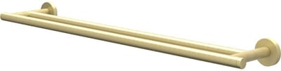 IVY Wandhanddoekrek - 60 cm - Dubbel - Geborsteld Mat Goud PVD