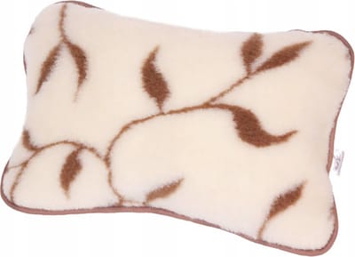 Wollen Sierkussen 70x80cm in 100% zuivere Australische Merino scheerwol 500 g/m² Woolmark-certificaat – Kussen Crème Bruin dessin