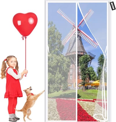 Magnetische Hordeur voor Tuin en Huis - Automatische Sluiting zonder Spleetbescherming 125 x 265 cm