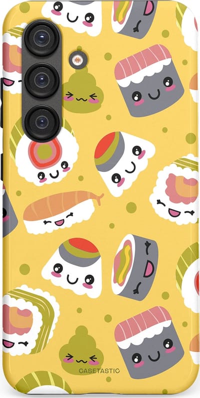 Casetastic Hoesje Geschikt voor Samsung S25 - Stijlvolle Beschermende Duo-layer Case - Sushi vriendjes