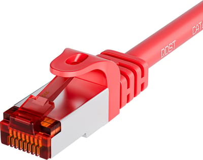Qost - CAT6 internetkabel - 100% koper / SFTP - 10 Gbps / 250 MHz - RJ45 Connectoren - Patchkabel / Netwerkkabel - 1.50 meter - Rood
