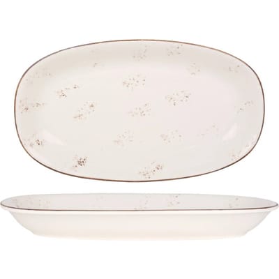Bonna Serveerschaal - Grain - Porselein - 34x19 cm - set van 2