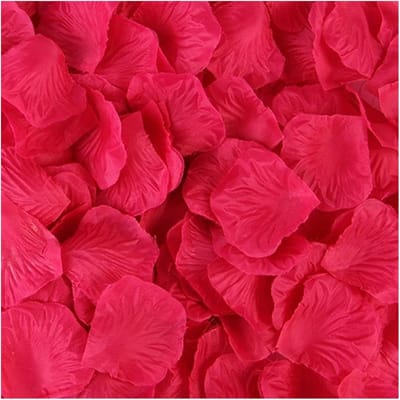 Zijden Rozenblaadjes - Kunstbloemen Decoratie - Feestelijke Sfeer Creëren - Herbruikbaar En Kleurvast - 5x5 Cm - Rozerood