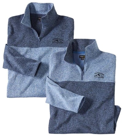 ATLAS FOR MEN - Set van 2 molton sweaters Atlas® - Heren - Verkrijgbaar in grote maten - 5XL