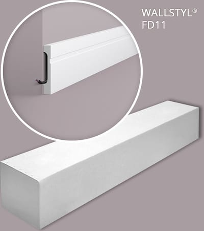 NMC FD11-box WALLSTYL Noel Marquet 1 doos 11 stukken Plint tijdeloos klassieke stijl wit | 22 m