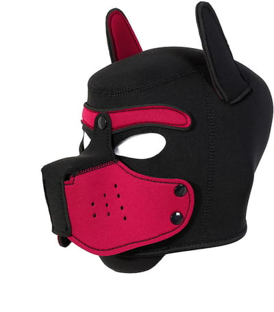 Fixxx - Hondenmasker - Puppy Hood - Zwart/Roze