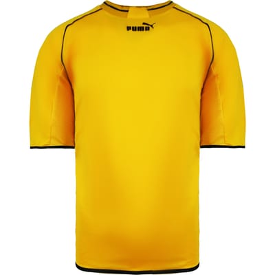 Puma King Korte Mouw Top Ronde Hals Geel Heren Voetbal T-shirt 715070 15
