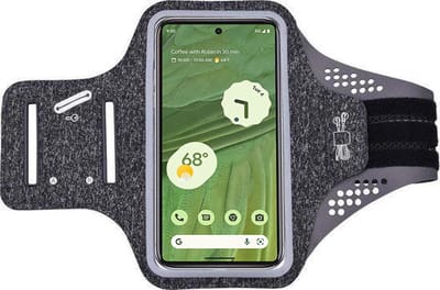 Hoesje Geschikt voor Google Pixel 7 hardloop telefoonhouder – armband - sportband - van stof - Zwart