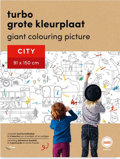 Makii - Turbo Grote Kleurplaat - Thema: City