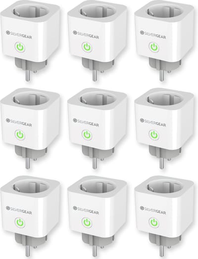 Silvergear Slimme WiFi Stekker - Timer, Schakelaar & Energiemeter x9