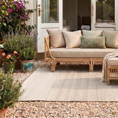 Fraai Jute buitenkleed - Nusa Lines Beige - 230x330 cm