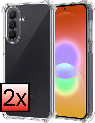 Hoesje - 2 Stuks - Geschikt voor Samsung Galaxy A27 - Sterk & Shockproof - Siliconen Case - Back Cover - Telefoon Hoes Shock Proof - Transparant
