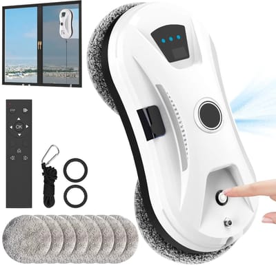 Deniva - Raamrobot - Automatische Raamrobot – Glasreiniger Robot – Raamwasser Met Waterspray – Afstandsbediening - 5600Pa