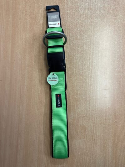 wolters pofessional comfort halsband maat M 60-70cm 45mm breed extra breed kleur groen zwart