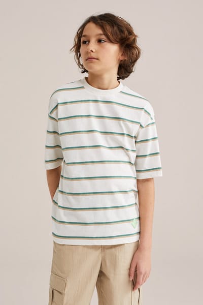 WE Fashion Jongens T-shirt met strepen