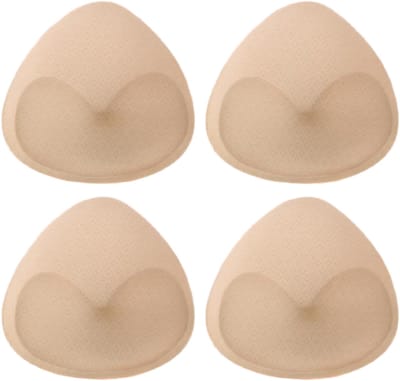 Ademende spons bh-pads - 2 paar - 13x12,4 cm - Dikte 1,1 cm - Driehoekige bh-pads - Dun aan de bovenkant en dik aan de onderkant - Ademend ontwerp voor luchtcirculatie en vochtafvoer - Geschikt voor verschillende bh's