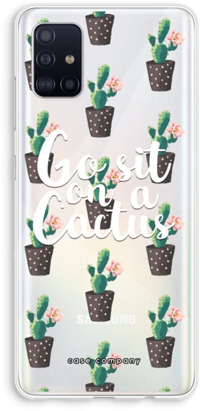 Case Company® - Hoesje geschikt voor Samsung Galaxy A51 4G hoesje - Cactus quote - Soft Cover Telefoonhoesje - Bescherming aan alle Kanten en Schermrand