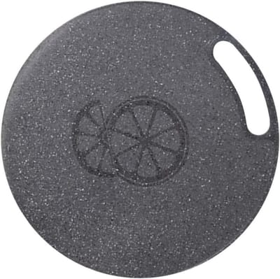 YAGXIG Ronde snijplank voor fruit en groenten - kunststof snijplank, 31 x 0,5 cm, marmerstructuur, vaatwasserbestendig, voor het snijden van groenten.