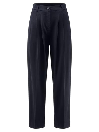 Wide Fit-7/8-broek Van Peter Hahn blauw
